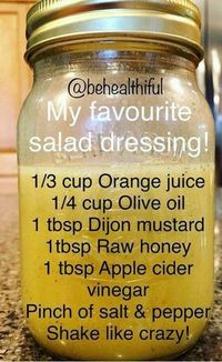 Great refreshing salad dressing #salad #saladdressing #homemade #homemadedressing #diysaladdressing #apc #applecidervinegar