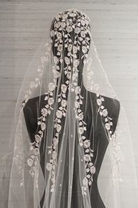 Embroidered veil