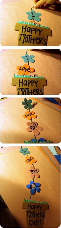 Cute Mother's Day card for kids to make.