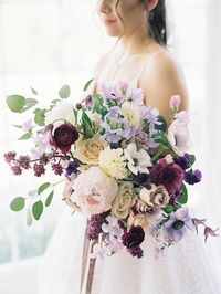 Gorgeous Lavendar Wedding at Malibou Lake Lodge - Velvet Blooms, Southern California Florist, adorned the celebration with her magical florals, using a combination of spring varieties. Peonies, sweet peas, ranunculus and anemones were "show stoppers" and within the color palette. #velvetblooms #wedding #bouquet #maliboulakelodge Photography: Danielle Bacon Photography