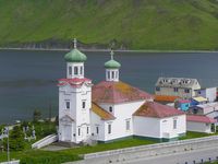 Church of the Holy Ascension of Christ, the oldest Russian Orthodox church in North America, Unalaska, Alaska