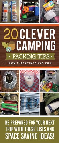 Love these camping hacks and ideas - getting everything packed up for the next trip will be SO easy! www.TheDatingDivas.com