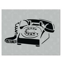 This easy-to-use Rotary Phone Stencil from Stencil1 is perfect for walls, home decor, clothing and more. Each stencil is cut high quality in order to provide a long lasting design. The possibilities of what you can create with a Stencil1 stencil are endless.