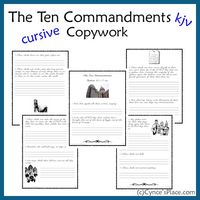 Cynce's Place has a FREE set of 10 Commandments Copywork pages. This is a great way to work on scripture recognition and memory as well as writing