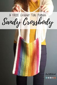 crossbody tote crochet pattern -free crochet bag pattern #crochet #crochetpattern #freecrochetpattern