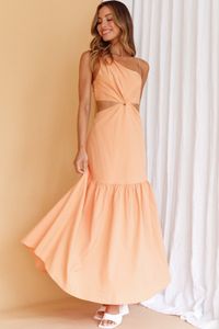 Evening Breeze Cut-Out Waist Maxi Dress Mango