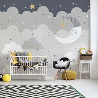 The Floating Clouds Mural is an ideal finishing touch for a kids bedroom or nursery. Easy to apply, the high quality Mural will look great when used to decorate a bedroom.