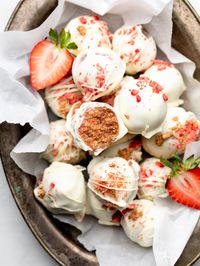 Strawberry White Chocolate Truffles - The Mindful Hapa