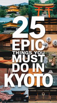 Check out this article if you’re exploring Kyoto! Discover 25 epic experiences, from visiting historic temples to trying traditional tea ceremonies. Save this pin to make your Kyoto trip unforgettable!