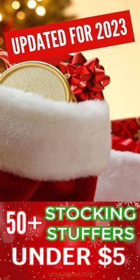 Cheap Stocking Stuffers Under $5 that are still awesome | How to save money on Christmas | Christmas tips | Holiday hacks | Stocking stuffers for adults | Stocking stuffer ideas for kids | Frugal gift ideas | What to put in a stocking