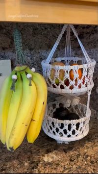 Macrame fruit basket 🍎 #linlinmacrame #handmademacrame #macrame #homedecor #macramefruitbasket #fruitbasket