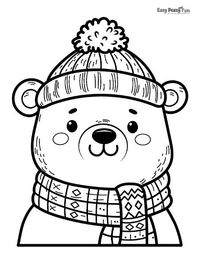 Printable Polar Bear Coloring Pages - Lots of Free Sheets - Easy Peasy and Fun