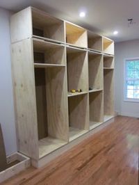 Built-in Closet (also info on applying crown molding, etc... on this site)