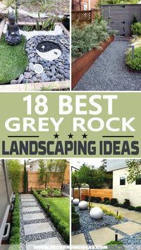 Best Grey Rock Landscaping Ideas. Add some grey rocks to your landscape design to create a different pattern or a modern garden edging. #decorhomeideas