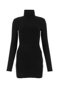 Black stretch lyocell blend mini dress Gender: WomenMaterial: EXTERIOR: 52,5% LYOCELL 23% VISCOSE 22,5% WOOL 2% ELASTANEColor: BlackMade in: PTProduct ID: FDR007JE0024 001*Import tax/duty will be calculated at checkout (If applicable)