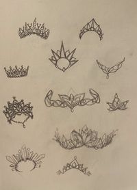 I love drawing crowns, I wish I could make them. #fantasyclothing #crowns #sketches #artist #fantasyart