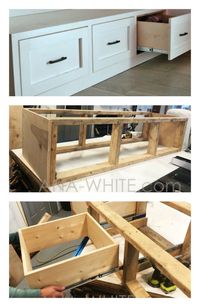 Mudroom Bench with Easy Drawers | Ana White