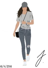 Kendall Jenner drawing