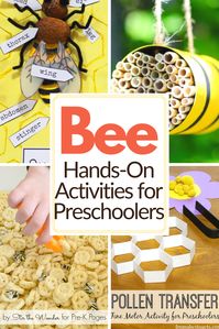 Engaging, hands-on activities exploring bees for kids! Kids will love learning about honey bees with these fun facts and hands-on activities. #beeactivitiesforkids #handsonlearning #beecraftsforkids #homeschoolprek