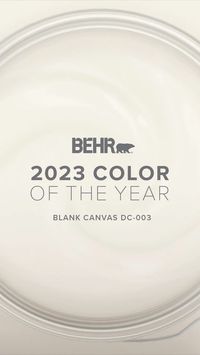 BEHR® Paint on Instagram: "Balance your spirit and your space with the beauty of Blank Canvas, our 2023 Color of the Year."