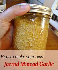 Making your own jarred minced garlic is so easy! Just 3 ingredients and you will have a big jar of garlic-y goodness in your fridge!