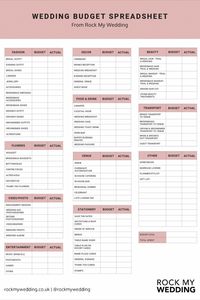 Wedding Budget Spreadsheet PDF Download | wedding planning | wedding budget planning | wedding spreadsheet guide | wedding budget planning ideas | wedding budget breakdown and allocation | organised wedding planning | downloadable spreadsheet | Rock My Wedding