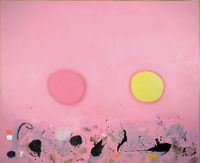 Adolph Gottlieb: Two Discs, 1963 - Oil on canvas (Hirshhorn)