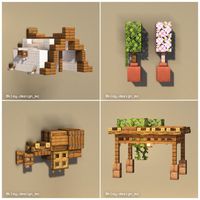 KlayDesign • Minecraft Builder | Here’s 12 OUTDOOR DECORATIONS to decorate you garden/village!! My favorite honestly is the tent! 😍 Let me know what’s your favorite below! … | Instagram