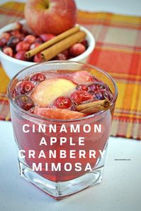 Cinnamon Apple Cranberry Mimosa is a beautiful blend of an Apple Cider Mimosa and a Cranberry Mimosa. It’s the perfect Apple Cider Cocktail. #cinnamonapplecranberrymimosa #Myturnforus #Applecidermimosa #Cranberrymimosa #Cranberrymimosa