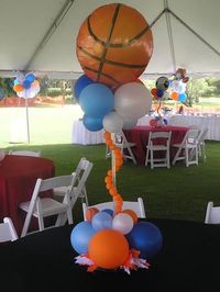 sports themed baby shower | Sports Theme centerpiece Woodfield Country Club