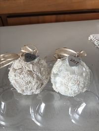 Ornaments made for  Wedding dress scrap lace