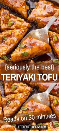 Learn how to make best teriyaki tofu recipe with homemade teriyaki sauce that is an easy 30 minute vegetarian dinner idea served with rice. This easy Asian stir fry is one of the best tofu recipes made using firm tofu.