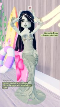 do not repost, created by @finnzafashion  . . . . dress to impress forest nymph fairy mythological creature divine beings mermaid/siren outfit dti fae trendsetter