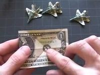 Fighter Jet Dollar Bill- thought making a bunch of these and giving them as a gift to my son might be fun