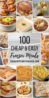 These cheap and easy freezer meals are the perfect make-ahead option for busy weekdays. From casseroles to soups, there are plenty of delicious freezer-friendly recipes. #freezermeals #makeahead #dinner #recipes #easydinner