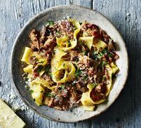 Pappardelle with rabbit  chestnut ragu