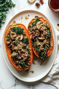 Best Vegan Stuffed Butternut Squash Christmas