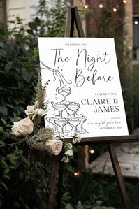 Made just for you to put up at your night before wedding rehearsal dinner, this custom the night before sign is the perfect way to welcome wedding party! Perfect for any the night before rehearsal dinner, personalize this hand drawn custom rehearsal dinner sign with your names and rehearsal dinner date for a gorgeous addition to your rehearsal dinner decorations! ♥ SIZES ~ 12x18 inches ~ 18x24 inches ~ 24x36 inches ♥ SIGN MATERIALS ~ Foam board Foam board signs are printed on soft to the touch,