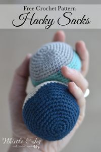 FREE Crochet Pattern: Crochet Hacky Sack | Make your very own foot bag with this easy crochet pattern! Mix and match colors to make it your own.