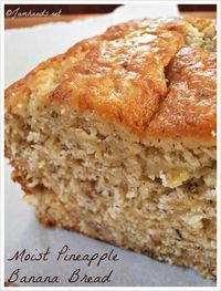 Moist Pineapple Banana Bread by jamhands #Banana_Bread #Pineapple #Coconut