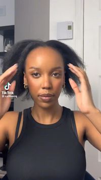 How to do a ponytail on 4c hair with no gel or glue. #ponytail #4chair #naturalhairstyles #blackgilhairstyles