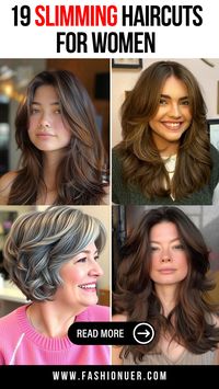 Transform your look with 19 slimming haircuts for women you never imagined. These flattering hairstyles are perfect for enhancing your facial features, creating the illusion of a slimmer face. From layered haircuts to sleek bobs, these trendy styles cater to all hair lengths and textures. Discover chic short haircuts for women and stylish long hairstyles that balance proportions and add elegance. Perfect for round faces or anyone seeking a refined appearance, these slimming haircuts offer a stylish boost of confidence.