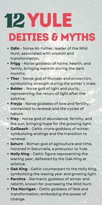 Dive into Yule myths featuring Norse gods like Odin, Thor, and Freyja, and Celtic deities such as Brigid and Cailleach. Learn about Saturn from Saturnalia, the Holly King, and the Oak King, all symbolizing light, renewal, and transformation. Yule mythology ties the solstice to themes of wisdom, abundance, and seasonal magic. Perfect for witches, pagans, and those seeking winter spiritual inspiration. Explore Yule traditions now!