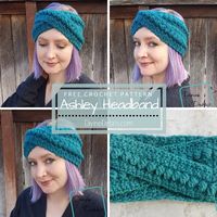 Ashley Headband free crochet pattern by DivineDebris.com |