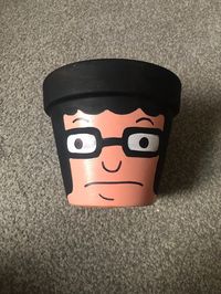 Handmade Tina from Bob's burgers plant pot. All of my listings are for UK shipping only. Pot is 15cm