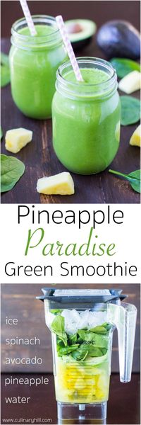 Sweet and fruity smoothie with spinach and avocado - get more veggies the easy way!!