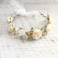 Girls Alora Cream Ivory Flower Crown Arabella and Rose