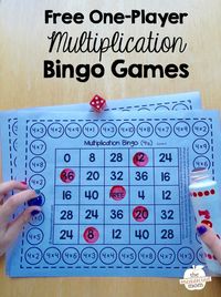 Use these free printable multiplication games to help kids in 3rd and 4th grade master their basic facts! #multiplication #thirdgrade #fourthgrade