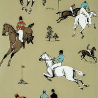 This polo player wallpaper would look amazing in a country lodge or in a sophisticated club room space.