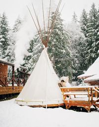 Teepee sauna? Yes. Tweedsmuir Park Lodge, BC. Shot for enRoute.